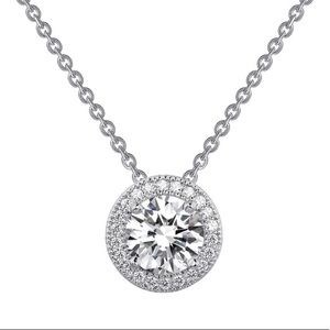 NWT Lafonn Classic Round Halo Necklace